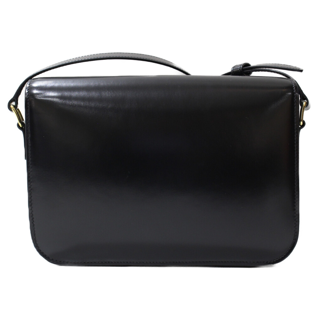 Celine Gold Calfskin Bag Lambskin Classic Triomphe Black Shoulder - Picture 4 of 7
